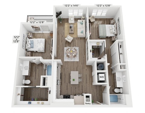 2 bedroom floorplan